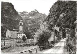 Sonogno - Valle Verzasca (TI) Dorfpartie mit Kirche - 1954