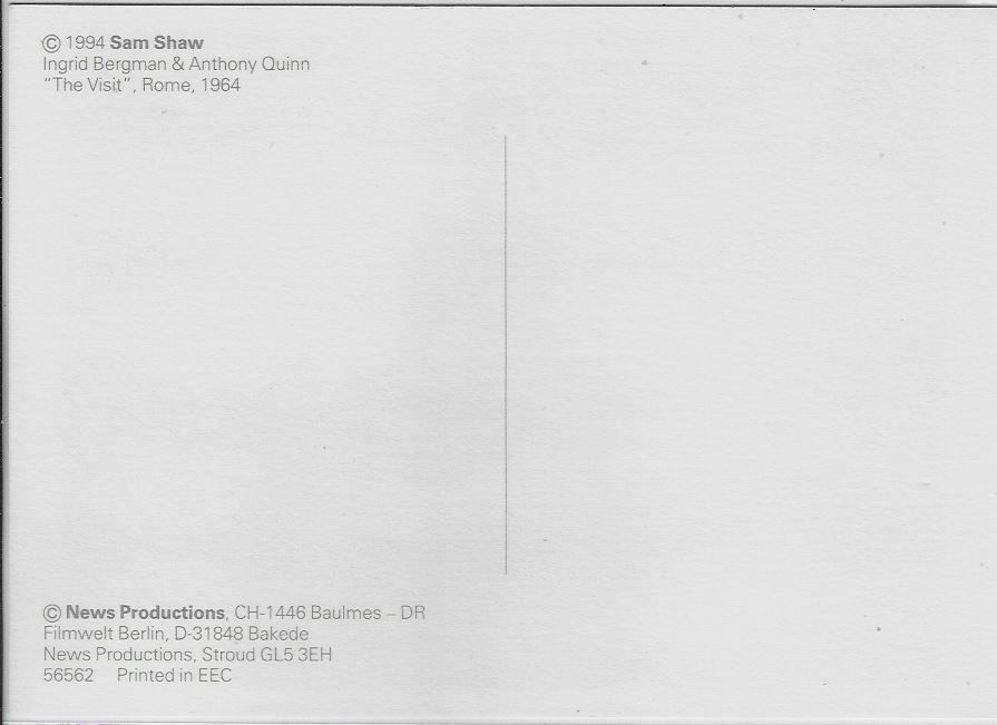 Cartoline postali: Ingrid Bergman & Anthony Quinn – Usato da Ettingen venduto da Kartenplanet 1