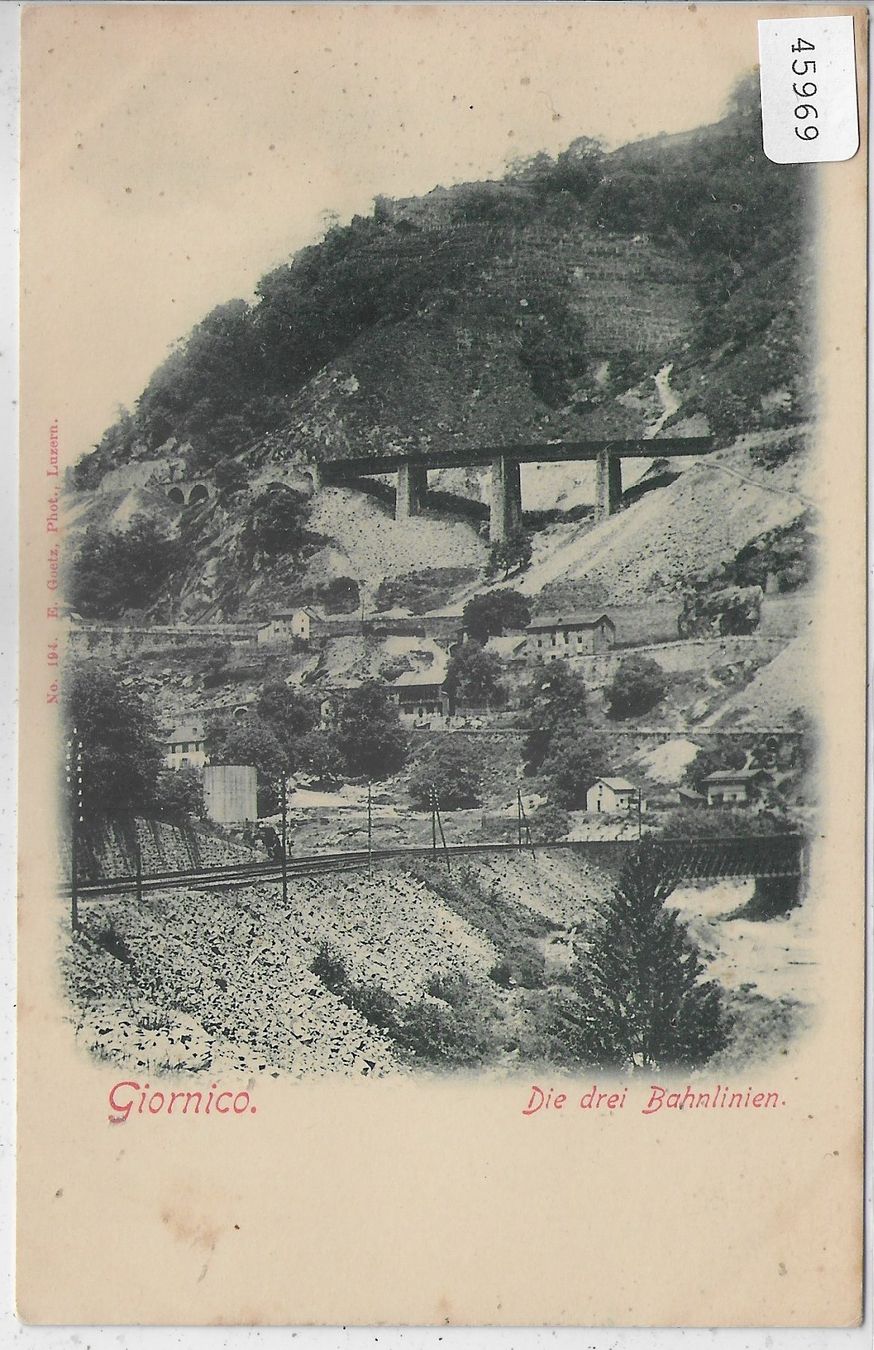Cartoline postali: Giornico - Die drei Bahnlinien – Usato da Ettingen venduto da Kartenplanet