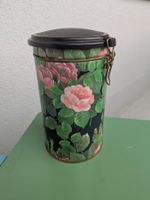 Vintage Dose Kaffeedose Sammler Rosen rosa grün