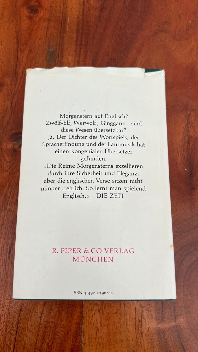 Bücher: Morgenstern Galgenlieder/Gallows Songs – Gebraucht aus Schübelbach von Dolly990_2 1