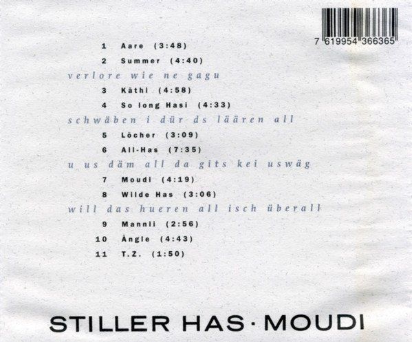 CD: Stiller Has – Moudi – Usato da Brittnau venduto da Zibu 1