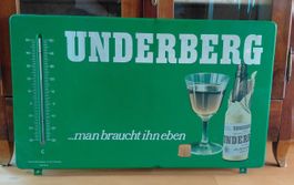 grosses Emailschild Underberg mit Termometer