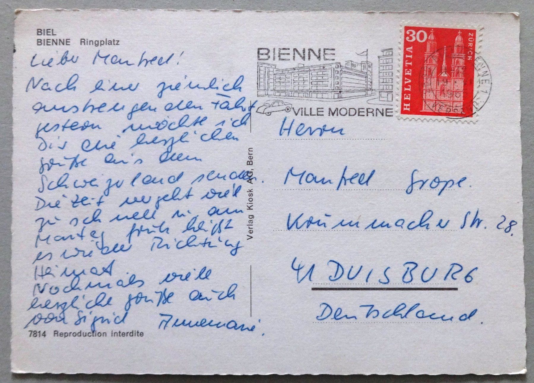 Cartes postales: Biel - Bienne, Ringplatz – D'occasion à Fétigny par Billy2miny 1