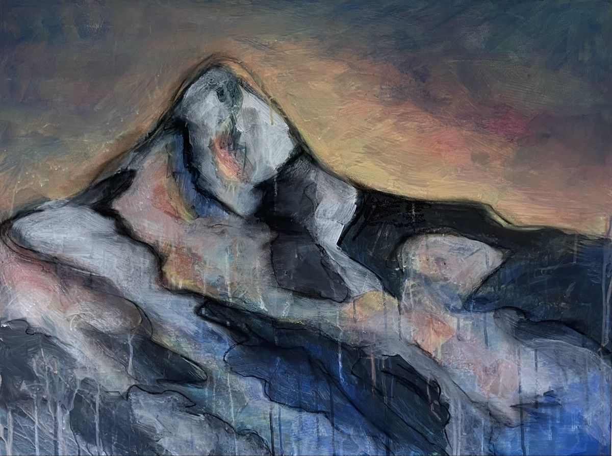 Dipinti: Abstrahierte Berglandschaft, Acrylmalerei – Nuovo (secondo la descrizione) da Duggingen venduto da simonmuriel