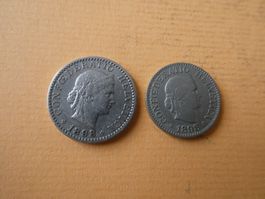 Schweiz 1898, Set 10 und 20 Rappen