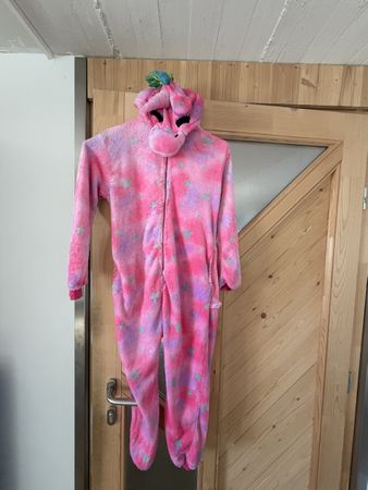 Einhorn Plüsch rosa grösse 140