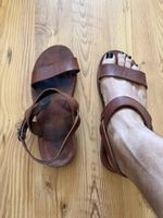 Handgemachte Ledersandalen Gr. 43