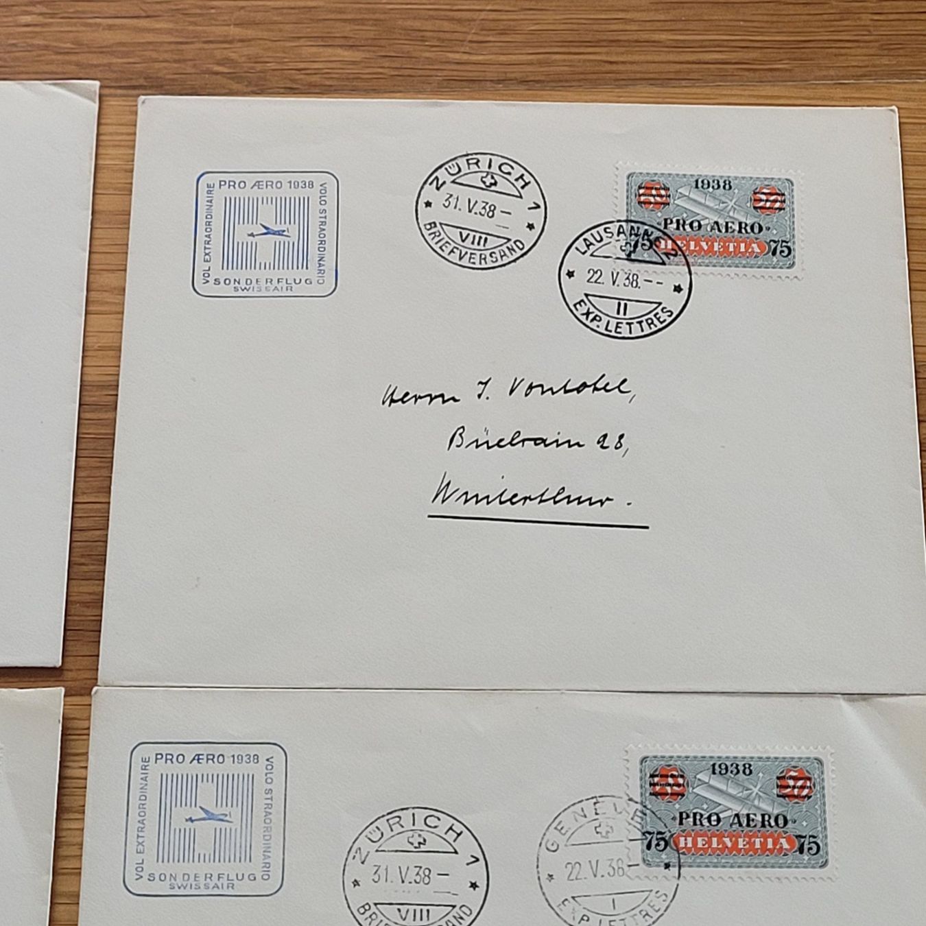 Tutti i francobolli: Lot Pro Aero 1938 – Usato da Biel/Bienne venduto da Destockweb 4