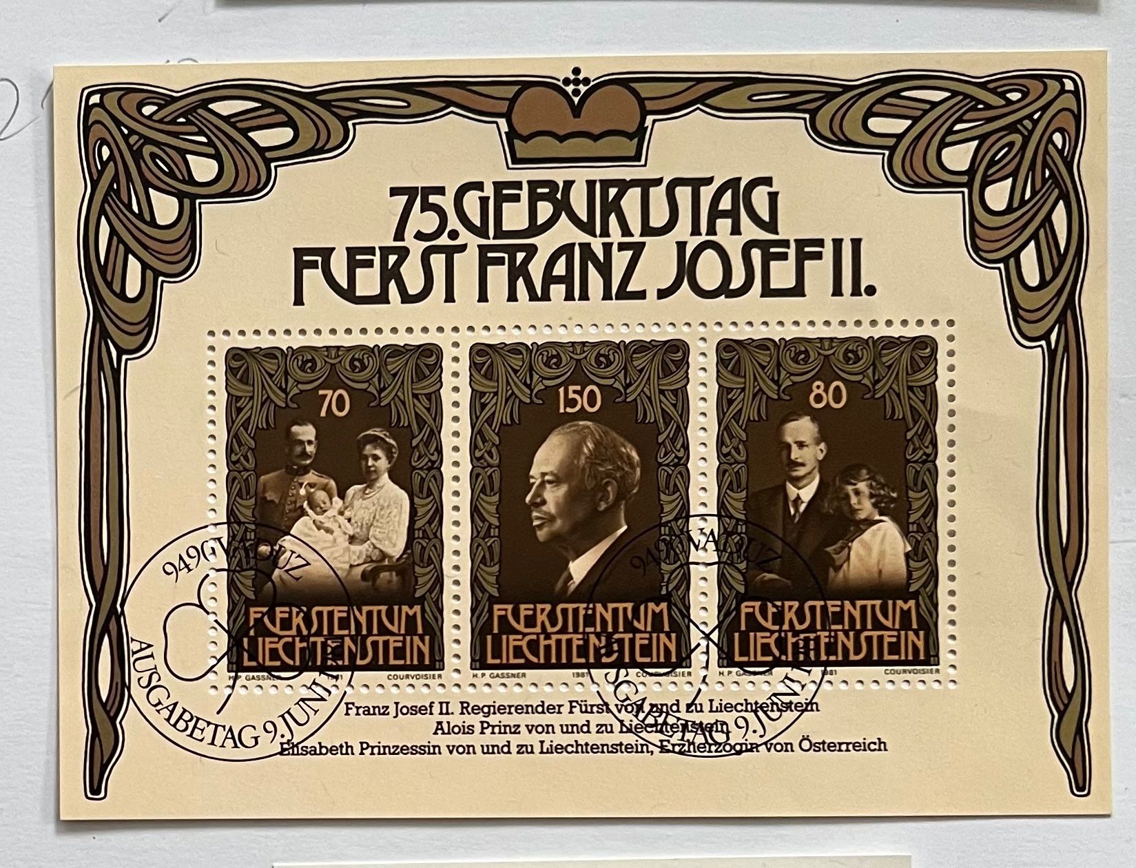 Alle Briefmarken: FL Block 11, 1981 gest. – Gebraucht aus Adliswil von Myxin