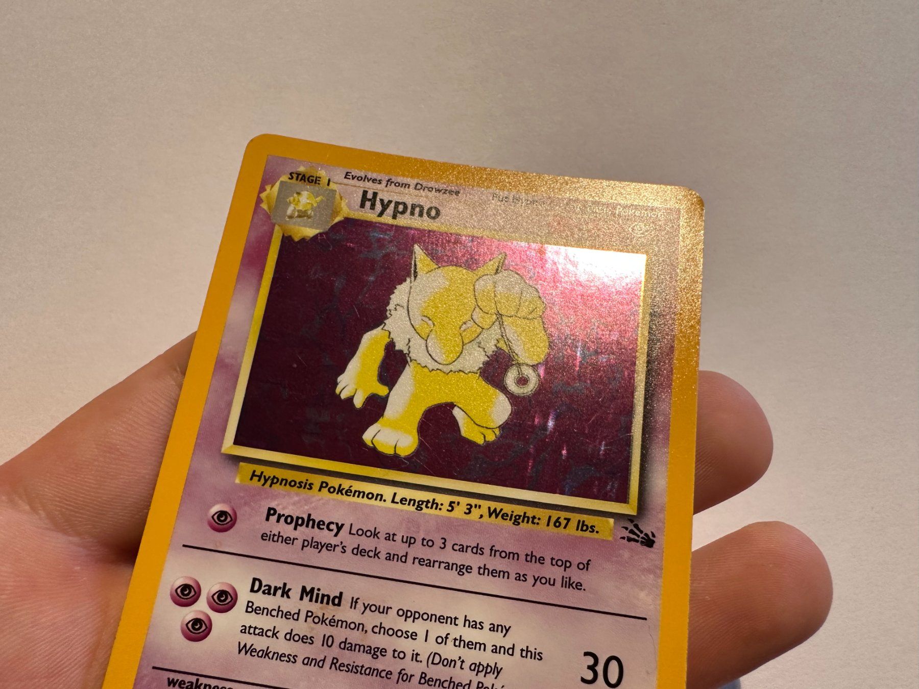 Pokémon Carte collezionabili: Hypno holo Fossil EN – Usato da Hagendorn venduto da Pokecollectorch 3