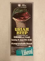 Konzertplakat Uriah Heep, Scorpions, Toad 1978 Basel