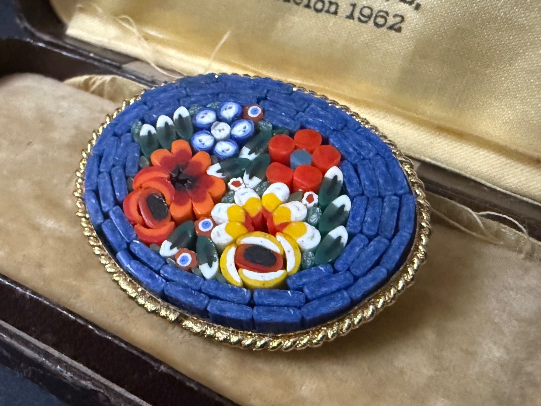 Spille & Fermagli: Vintage Mikromosaik Brosche – Usato da Spiegel b. Bern venduto da Rogger72 1