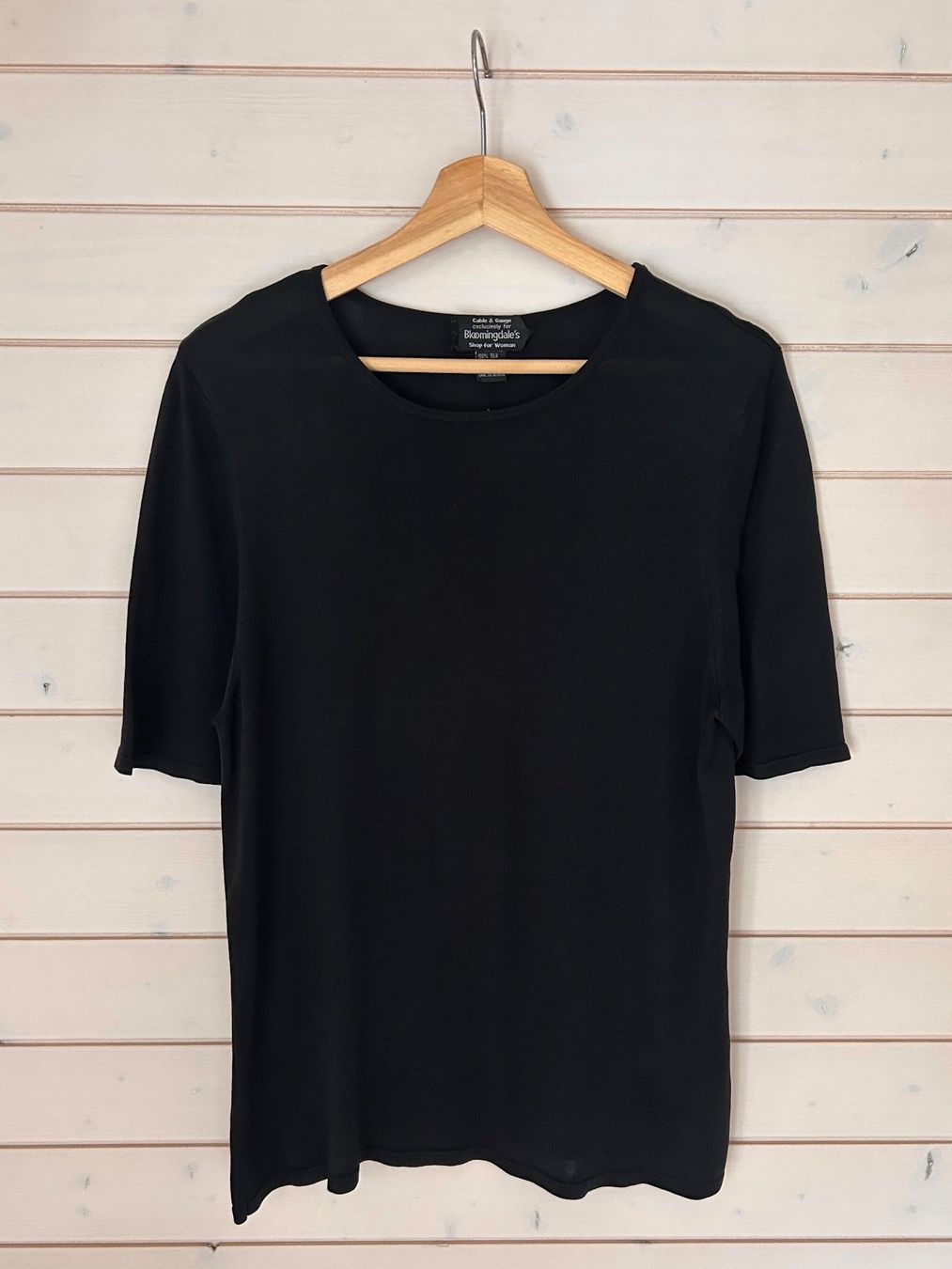 T-shirt: Bloomingdales 100% Seide Shirt - Gr. L – Usato da Illnau venduto da Monkky 1