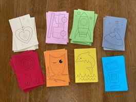 49 Stickkarten, Stickbilder, Ausnähkarten