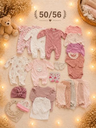Baby Kleiderpaket Grösse 50/56 in Rosa - Top Zustand!