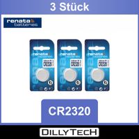 Renata CR2320 Lithium Knopfzellenbatterie - 3 Stk.