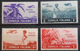 Italien Somalia Kolonie Kat. 238-240 & 242 ** 1936 Kat. 80 E