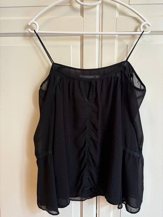 Zara Camicette: Schwarze Bluse, Schulterfrei, Zara, S – Usato da Zürich venduto da Sera.13 2