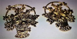 Christbaumschmuck Blumenkorb  Zinn vergoldet