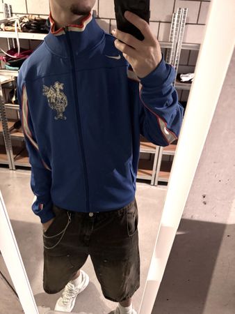 vintage nike france trackjacket blue 