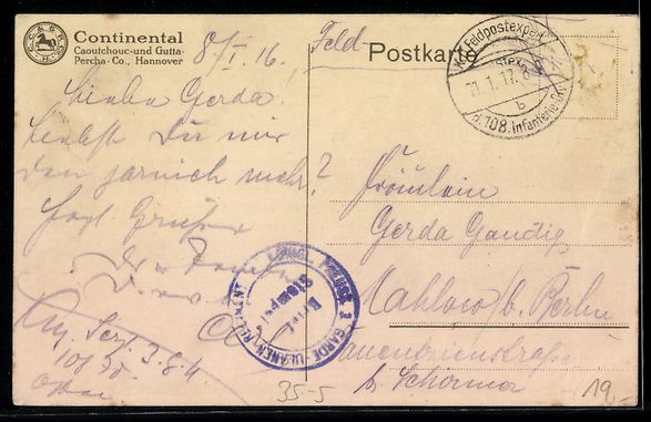 Cartoline postali: Elefant mit Nilpferd und Giraffen im Las – Usato da Berlin venduto da bartko-reher 1