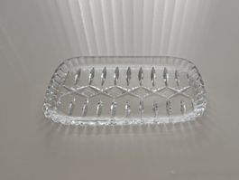 Vintage Butterteller | Butter Teller aus Kristall (oval)