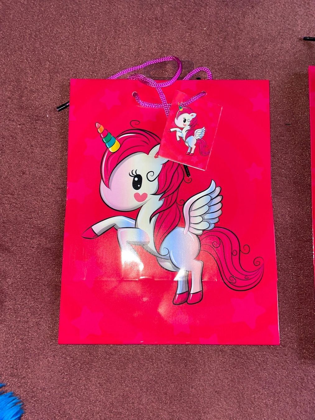 Carta: Kinder Geschenk Geschenktüte Verpackung Einhorn – Nuovo (secondo la descrizione) da Buchs SG venduto da Billikatze5