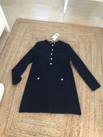Zara Strickkleid dunkelblau. Gr. M.Neu mit Etikett 