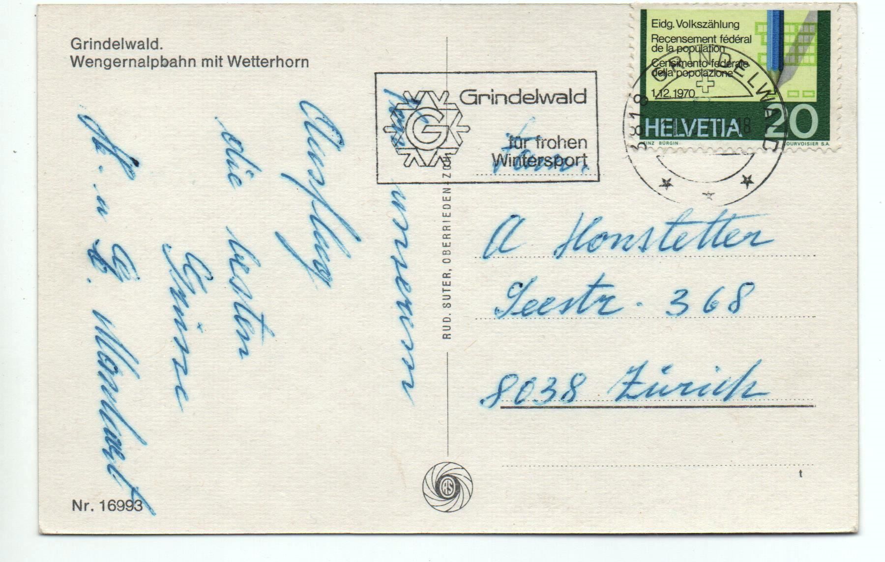 Cartoline postali: GRINDELWALD Wengernalpbahn – Usato da Jona venduto da philajona 1