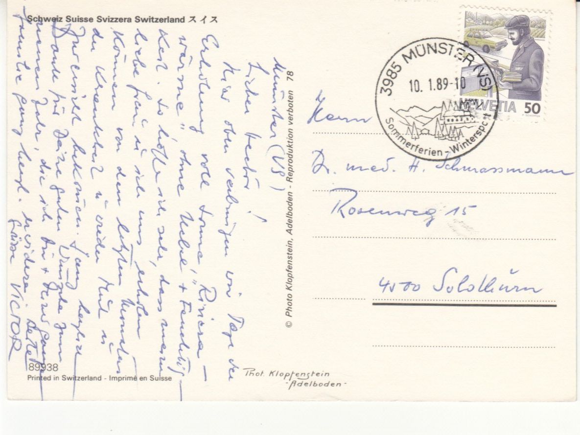 Cartoline postali: Schweiz 1989 – Usato da Bürglen TG venduto da StampGraf 1