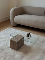 Brutalist Travertin Couchtisch