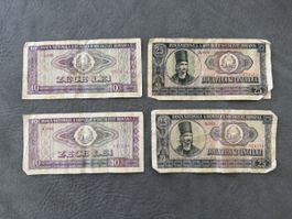 4 alte rumänische Noten 1966