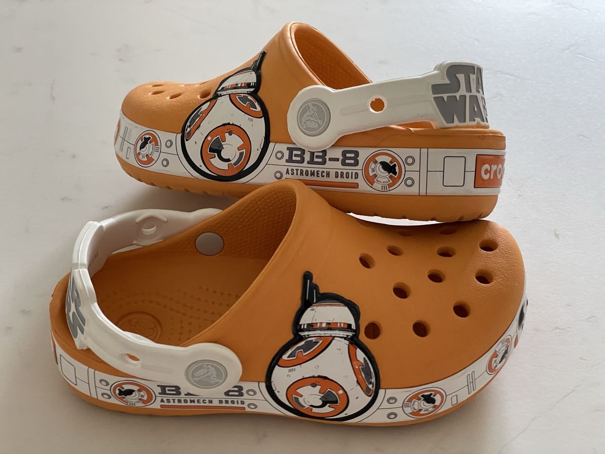 Crocs Scarpe per ragazzi: Star Wars BB-8 Crocs, Size 10/11, Orange! – Usato da Lausanne venduto da Jarosz