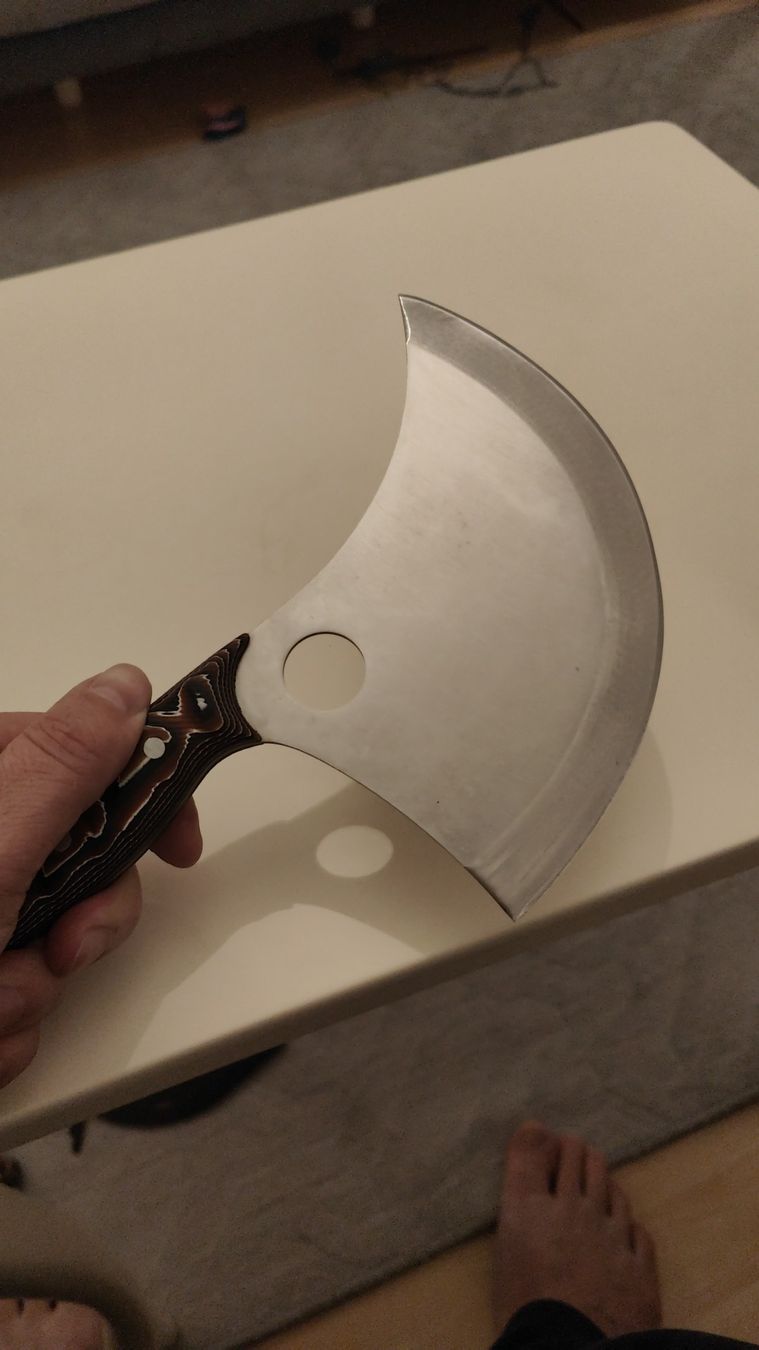 Küchenmesser: Mondförmiges Hackmesser, neuwertig! – Neu und originalverpackt aus St. Margrethen SG von Duezenli61