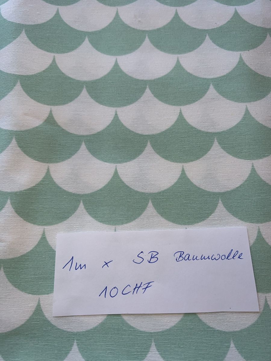 Stoffe: Baumwolle Baumwollstoff Popeline 1 m mint – Neu und originalverpackt aus Unterägeri von angeljusti