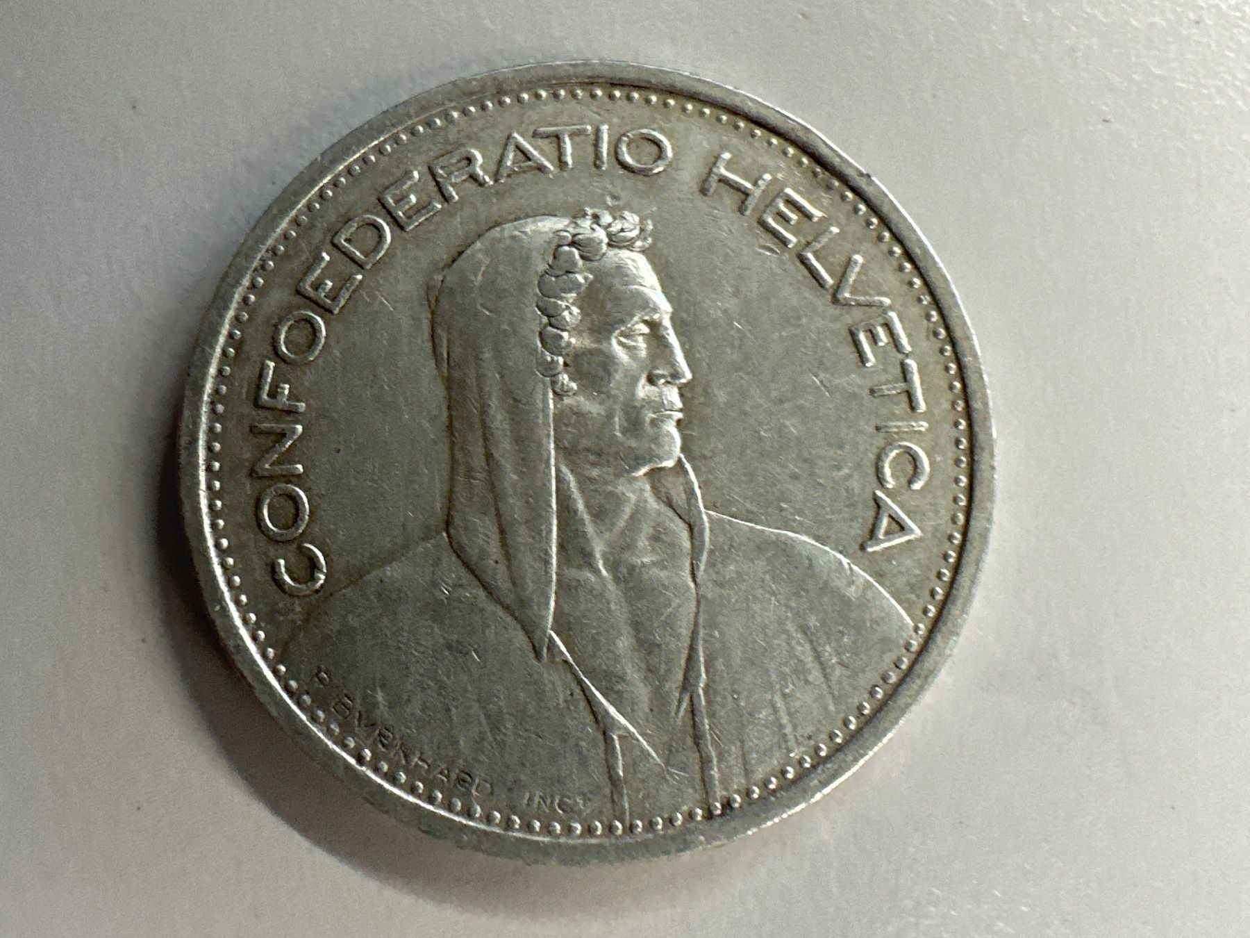 Tutti le monete: 5 Fr. Silber Schweiz 1952 – Usato da Herisau venduto da herau 1