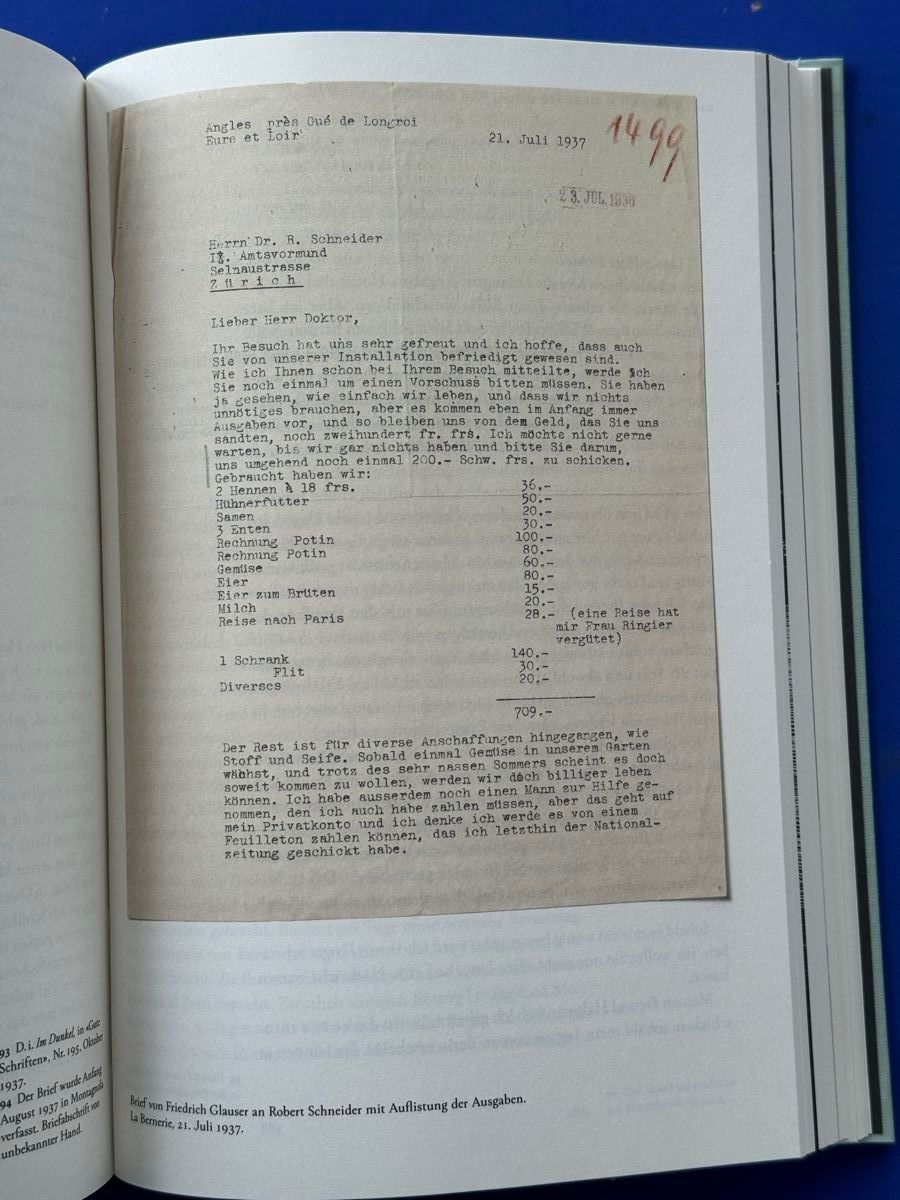 Libri: Friedrich Glauser: Jeder sucht sein Paradies . Briefe etc – Usato da Adliswil venduto da buch_und_kunst 4