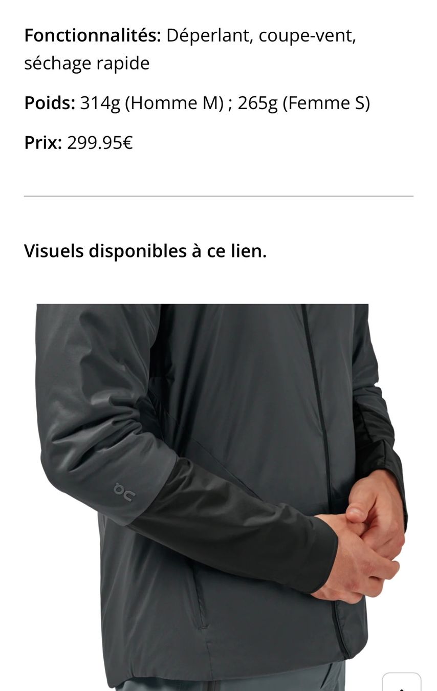 Giacche: On running Insulator Jacket taille M gris olive – Usato da Bulle venduto da LeMoleson 9