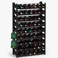 Weinregal stapelbar modular für 60 Flaschen Schwarz