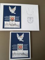 FDC Basler Taube und 4 Marken Block postfrisch