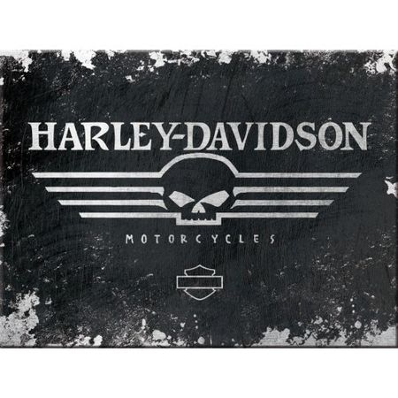 Harley Davidson Skull Logo Magnet 8x6cm