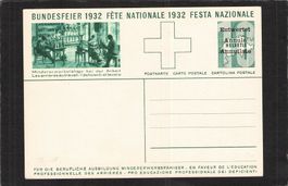 Bundesfeierkarte 56 d ,sitzende Frauen Stickerei,Entwertet !