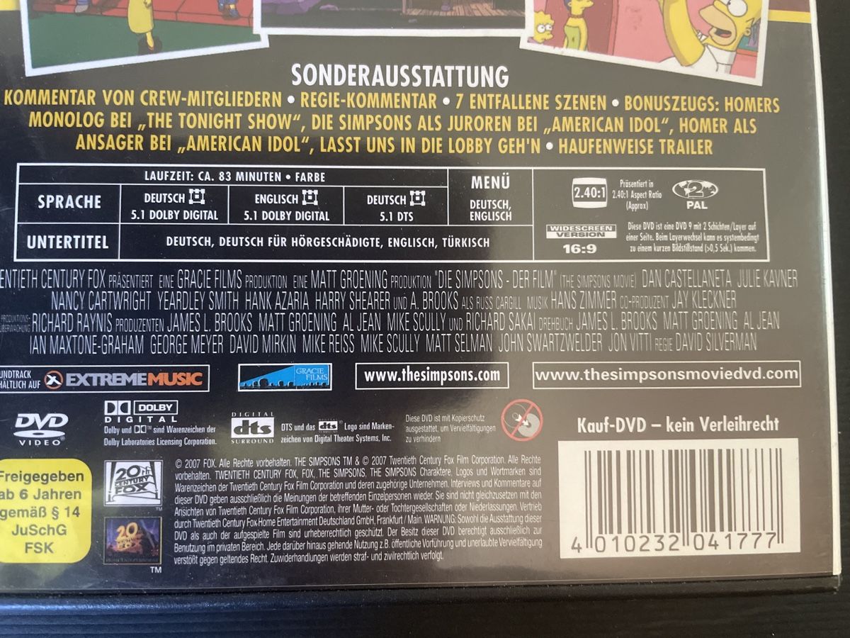 Alle DVDs: die Simpsons, der Film mit Schwein – Gebraucht aus Winterthur von machmaschine 2