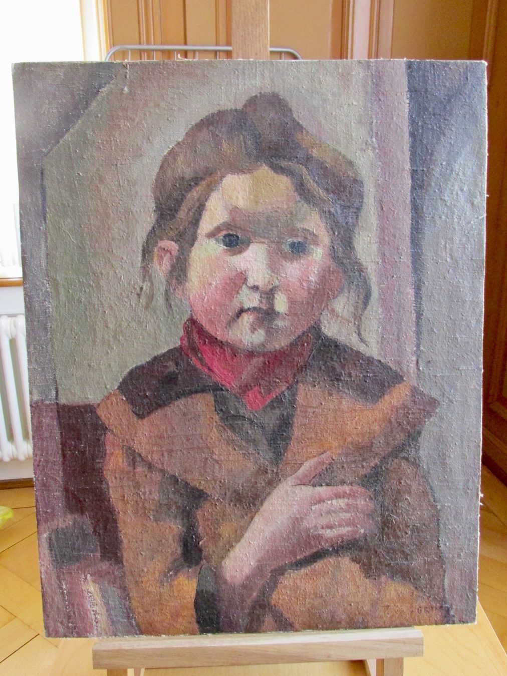 Gemälde: Gemälde: Mädchen - Portrait 1920, A. Grimm – Gebraucht aus Winterthur von mat_q5d5