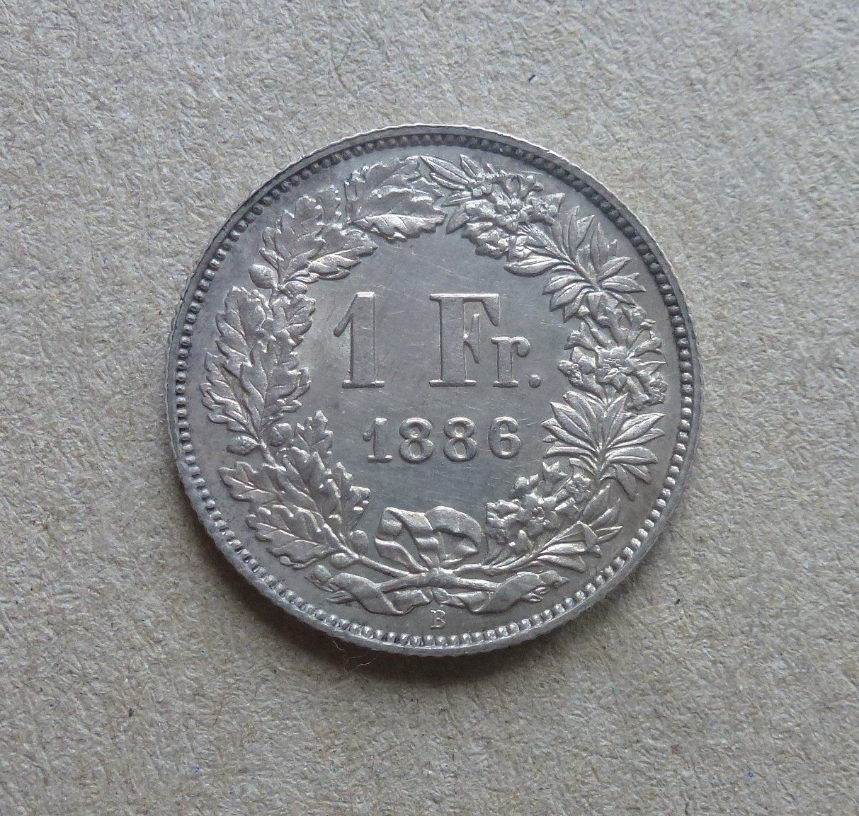 Tutti le monete: ++ 1.- Franken 1886, gute Erhaltung – Usato da Walkringen venduto da Casablanca777