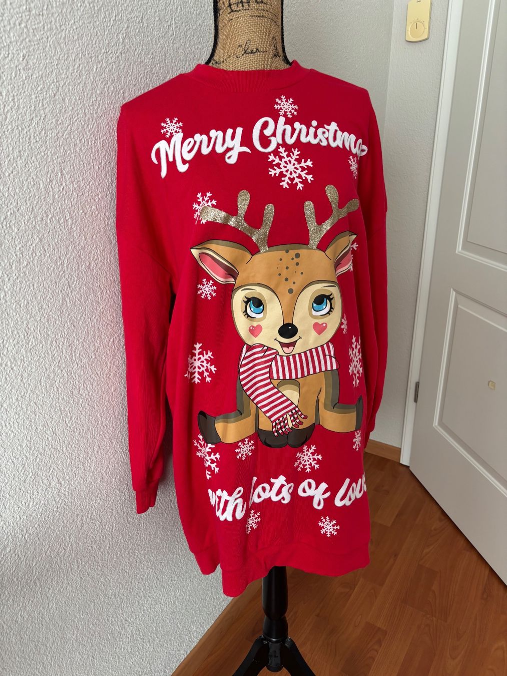 Maglioni & Felpe: Weihnachtspulli lang XL, rot – Nuovo (secondo la descrizione) da Balsthal venduto da Uroby 2