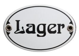 Emailschild - Lager