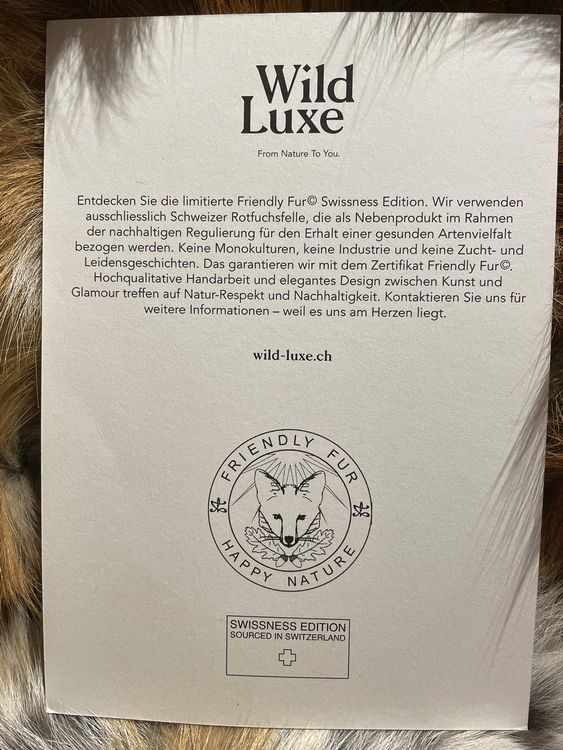 Sitzkissen aus Fell von Wild Luxe Schweiz