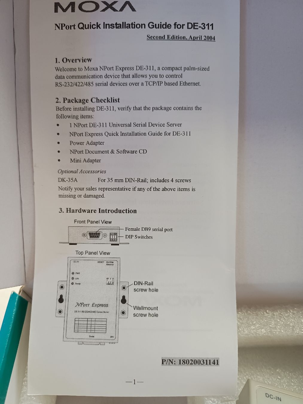 Server: MOXA NPort Express DE-311 RS-232/422/485 Device Server – Defekt aus Döttingen von Schlei 5